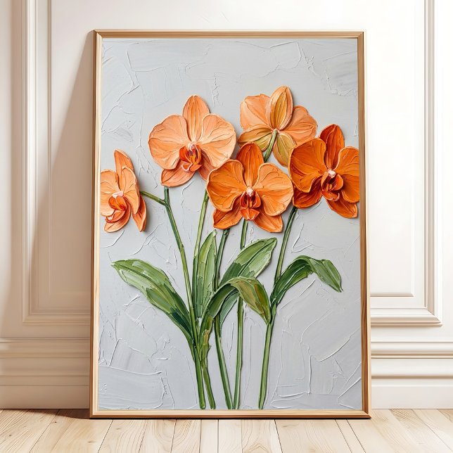 Arte de lienzo de orquídea naranja (Subido por el creador)