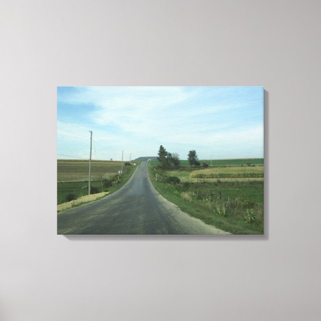 Arte de lienzo de pared de camino largo del país (Anverso)