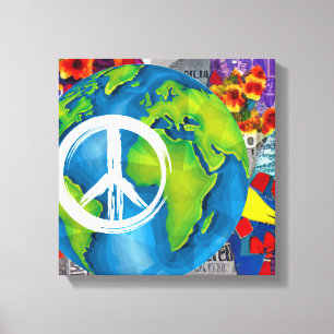 Arte de lienzo de paz mundial