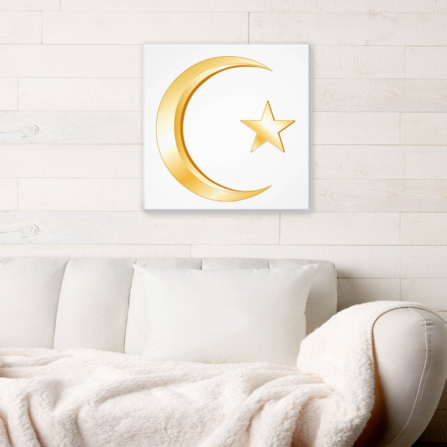 Arte de lienzo de símbolos islámicos (Islam Symbol Canvas Art
Crescent moon and star, symbol of Islam. )