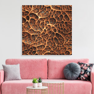 Arte de lienzo de tallado en madera