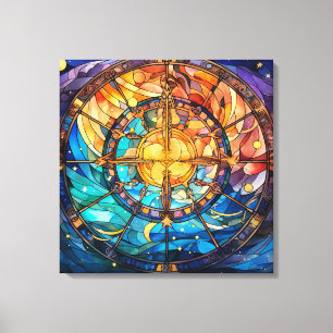 Arte de lienzo de vidrio templado celestial