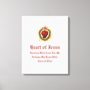 Arte de lienzo del Sagrado Corazón de Jesús 