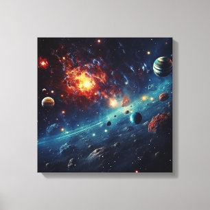 Arte de lienzo del sistema solar