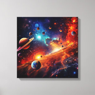 Arte de lienzo del sistema solar