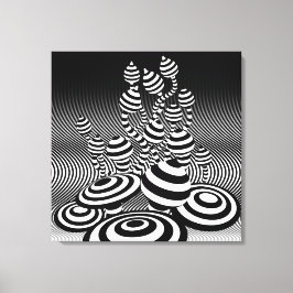 Arte de lienzo envuelto Diseño óptico Magic Mushro