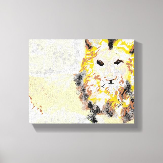 Arte de lienzo: es un mundo de leones (Anverso)