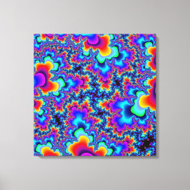 Arte de lienzo fractal arcoiris personalizado
