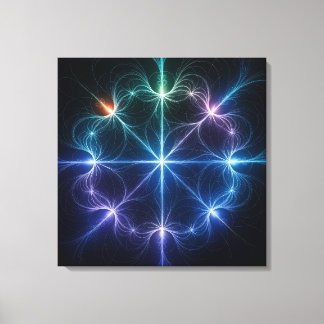 Arte de lienzo geométrico abstracto de luz