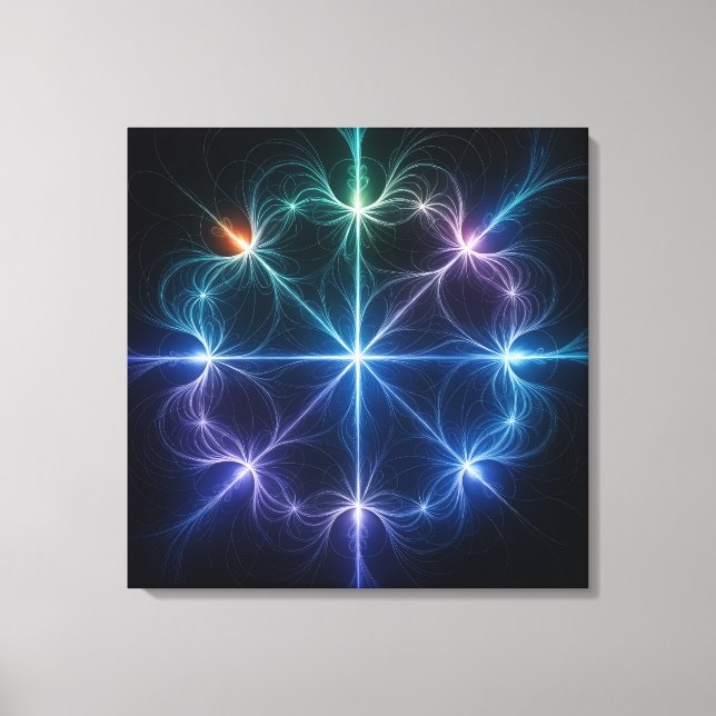 Arte de lienzo geométrico abstracto de luz (Anverso)