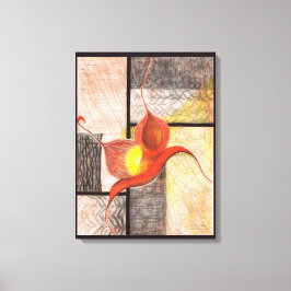 Arte de lienzo ilustrado a mano con sinergia (Ebon