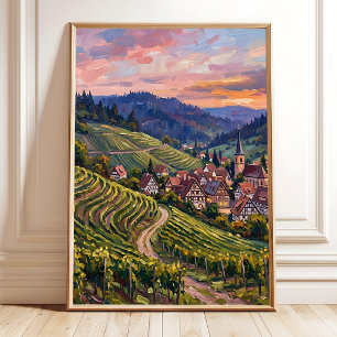 Arte de lienzo impresionista de verano del Bosque