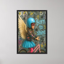 Arte de lienzo impreso para pared Angel Girl Born 
