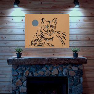 Arte de lienzo minimalista y magnífico de Mountain