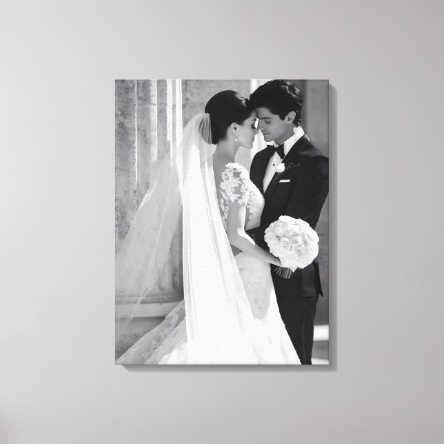 Arte de lienzo para foto de boda (Anverso)
