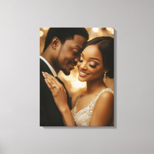 Arte de lienzo para foto de boda