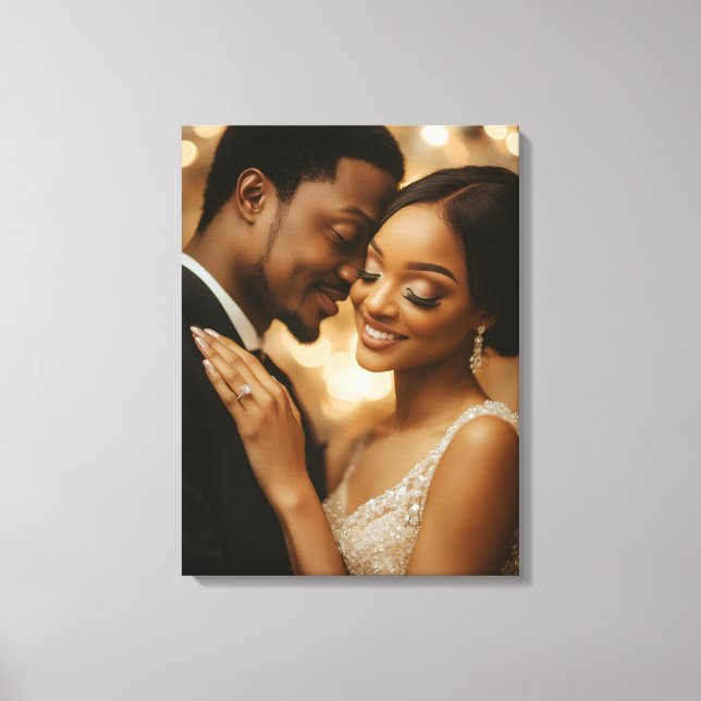 Arte de lienzo para foto de boda (Anverso)