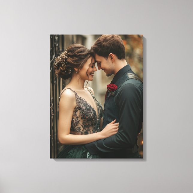 Arte de lienzo para foto de boda (Anverso)