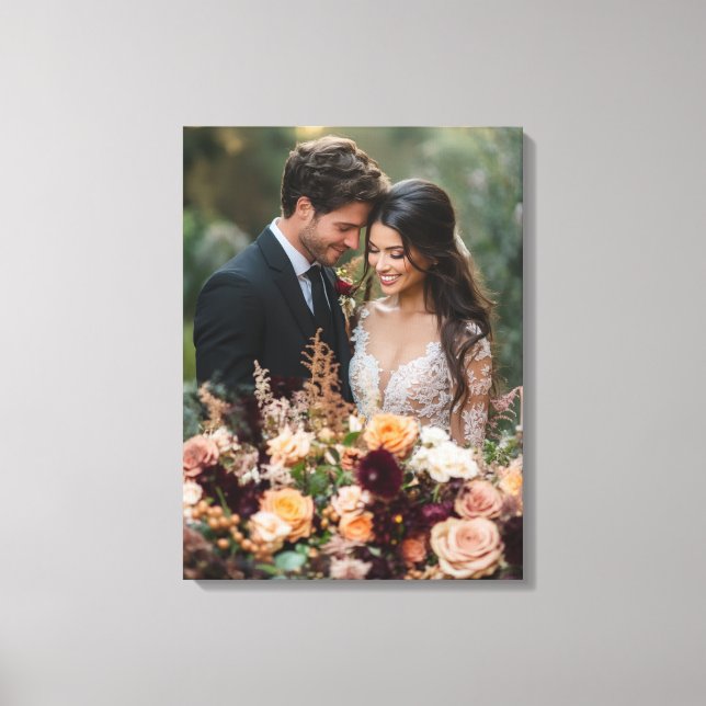 Arte de lienzo para foto de boda (Anverso)