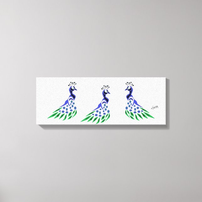 Arte de lienzo : Peacocks (Anverso)