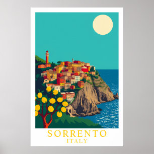 Arte de limones de viaje vintage Sorrento Italia