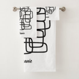 Arte de línea abstracta con nombre personalizado