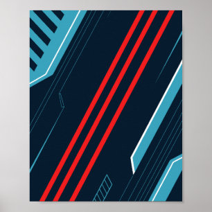 Arte de línea abstracta futurista