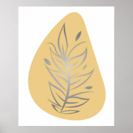 Arte de línea abstracto de planta