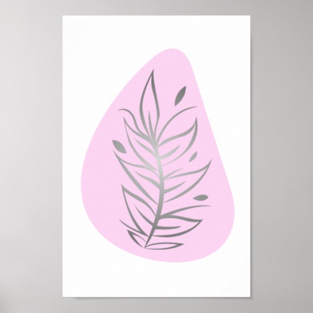 Arte de línea abstracto de planta (Frente)