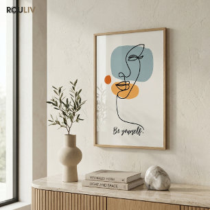 Arte de línea arquitectónica minimalista 'Sé tú mi