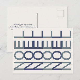 Arte de línea arquitectónica Navidad Cobalto Noe