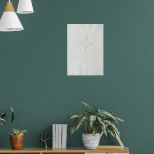 Arte de línea botánica de hoja única minimalista b