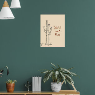 Arte de línea Cactus minimalista
