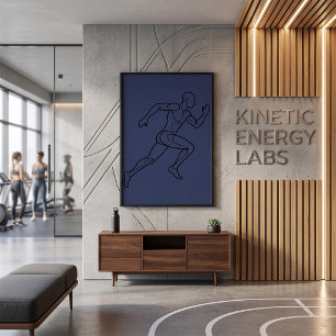 Arte de línea continua de velocista corriendo