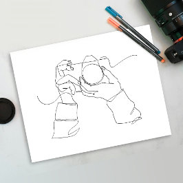Arte de línea de cámara | Arte de una línea |