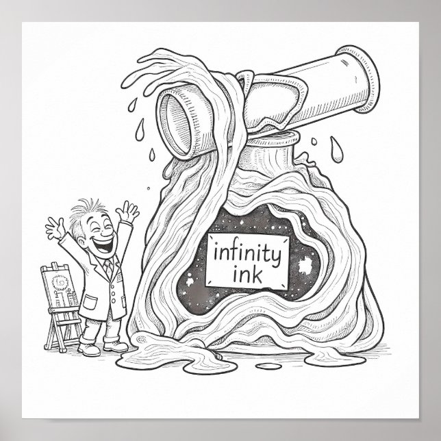 Arte de línea de caricaturas humorísticas de tinta (Frente)