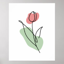 Arte de línea de flores