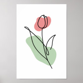 Arte de línea de flores