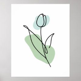 Arte de línea de flores