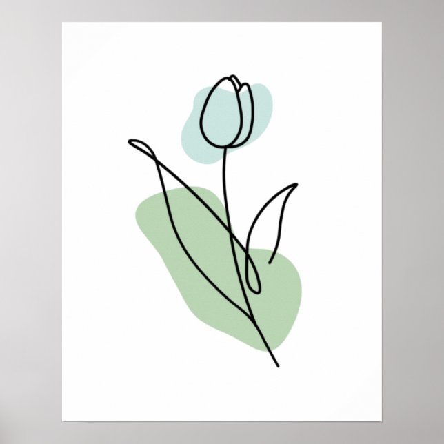 Arte de línea de flores (Frente)