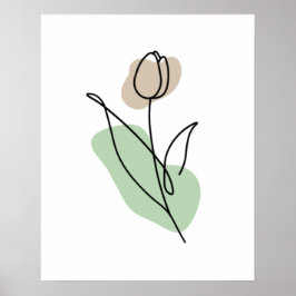Arte de línea de flores