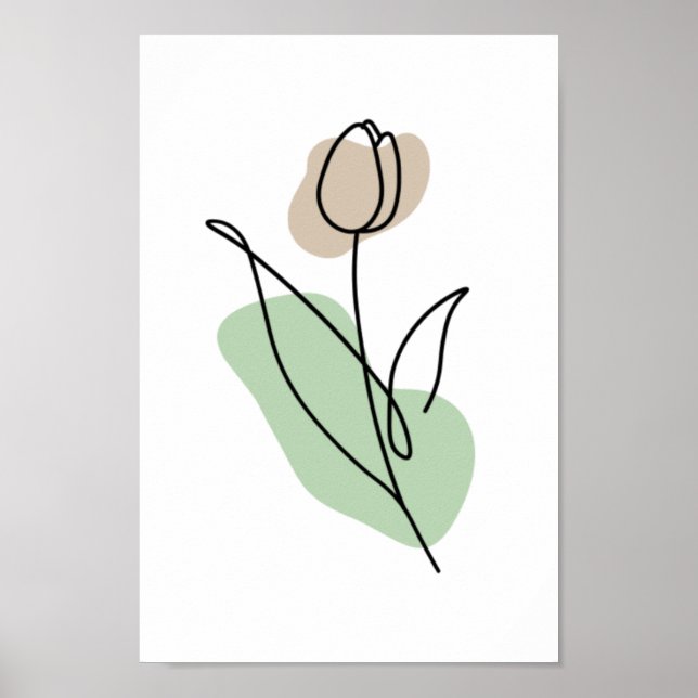 Arte de línea de flores (Frente)