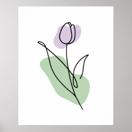 Arte de línea de flores