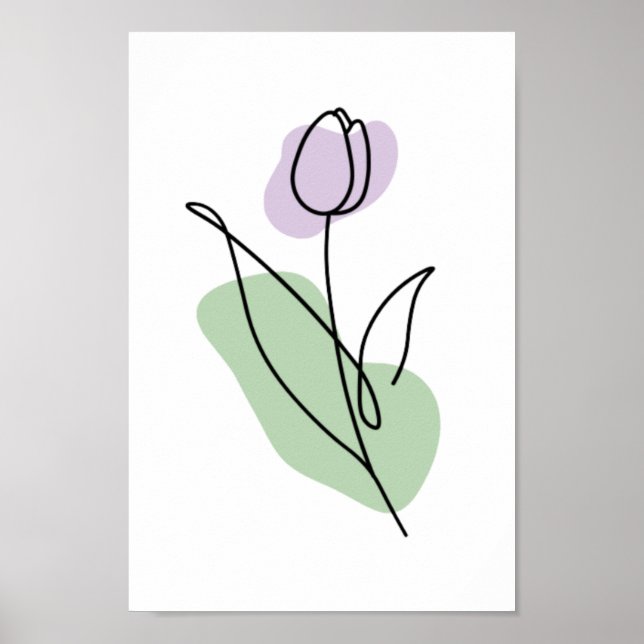 Arte de línea de flores (Frente)
