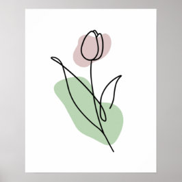 Arte de línea de flores