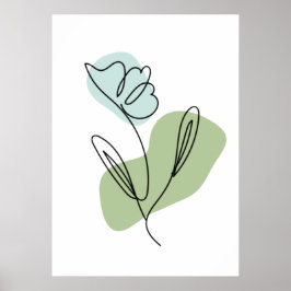 Arte de línea de flores