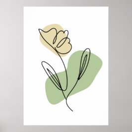 Arte de línea de flores