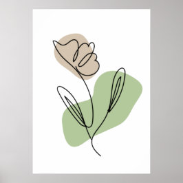 Arte de línea de flores