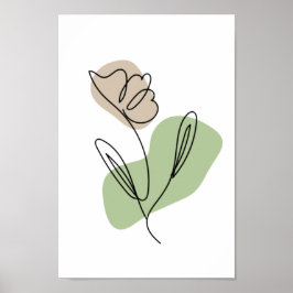 Arte de línea de flores
