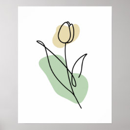 Arte de línea de flores